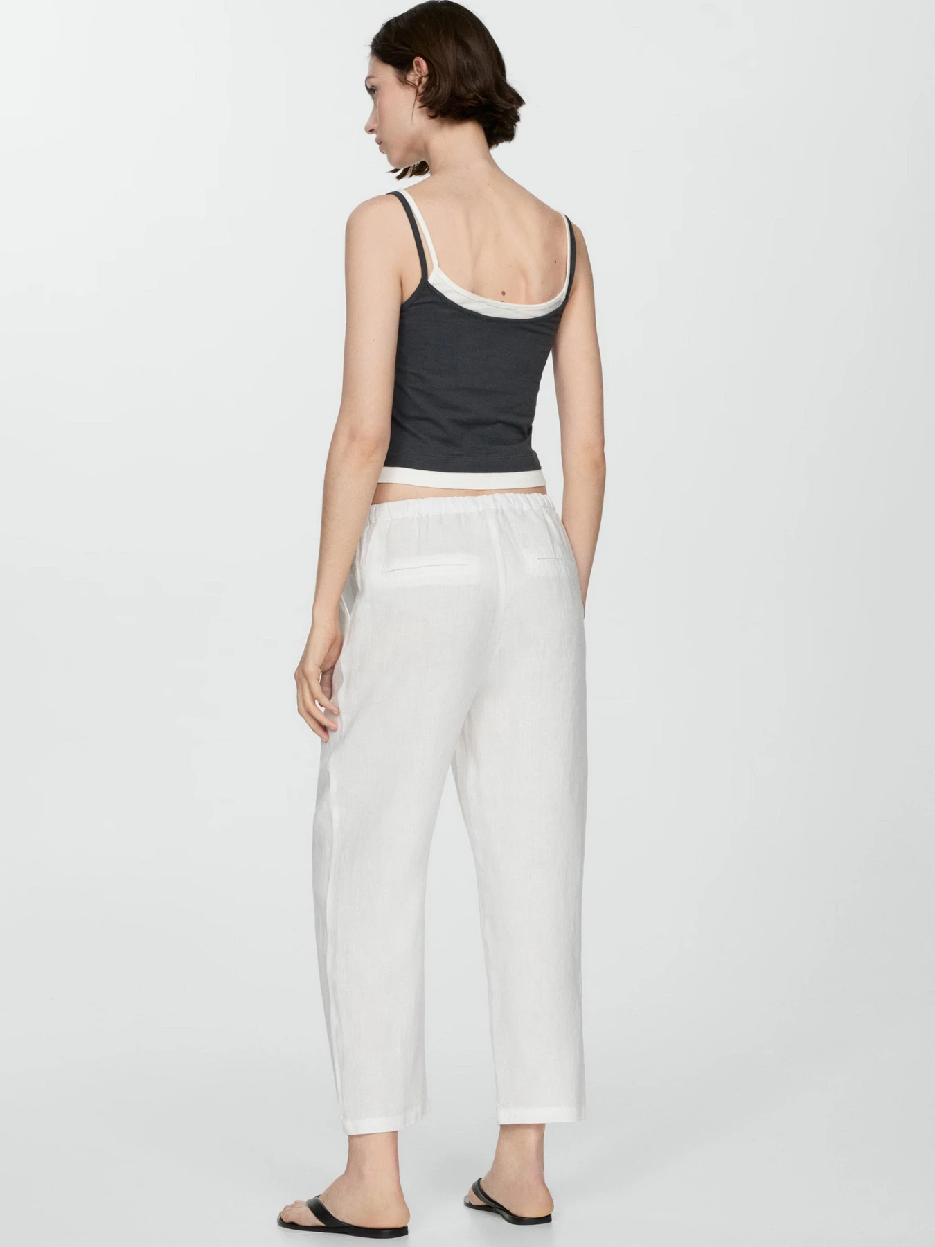 Штани MANGO Linen модель 77050332_1 Фото