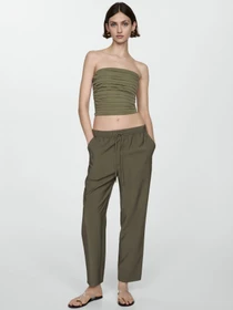 Брюки MANGO Fluido модель 77060350_37 Фото
