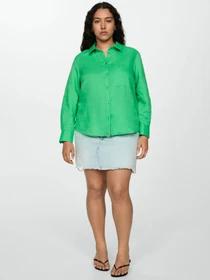 Рубашки MANGO Lino модель 77020348_42 Фото
