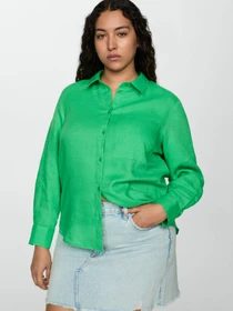 Рубашки MANGO Lino модель 77020348_42 Фото