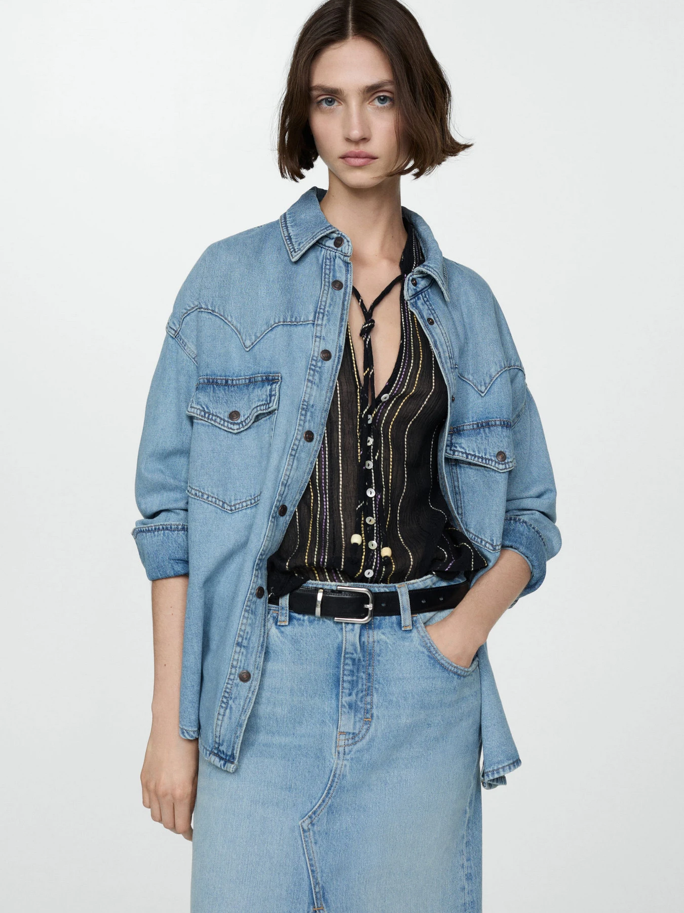 Рубашки MANGO модель 77020355_99 Фото