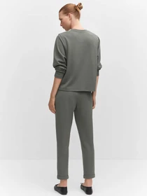 Брюки MANGO Pique модель 57064404_92 Фото