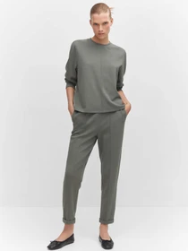 Брюки MANGO Pique модель 57064404_92 Фото