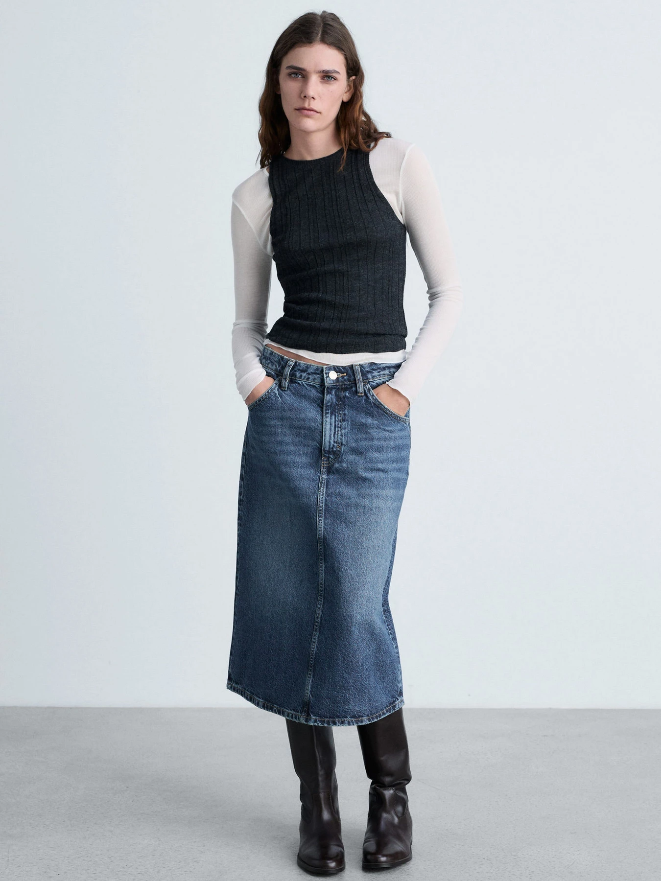 Юбки MANGO модель 87040637_TO Фото