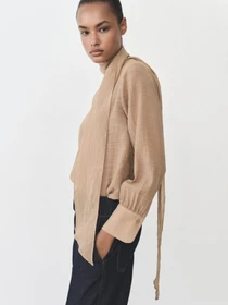 Рубашки MANGO BROWN модель 87025766_30 Фото