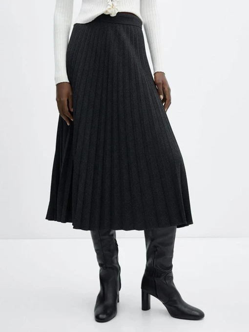 Юбки MANGO Pleat модель 57058271_99 Фото