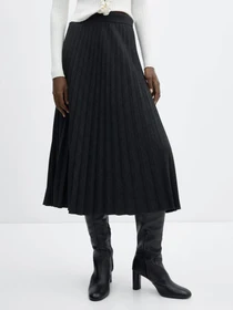 Юбки MANGO Pleat модель 57058271_99 Фото