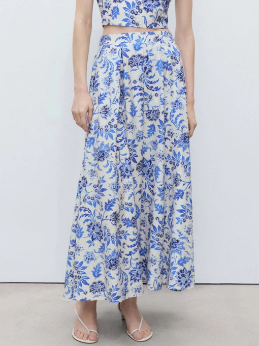 Юбки MANGO INDIGO модель 87068646_2 Фото