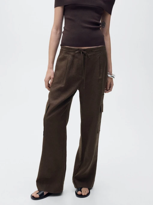 Штани MANGO OLIVE модель 87059063_30 Фото