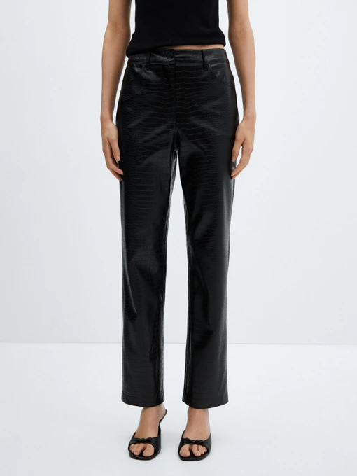Брюки MANGO Croco модель 67090468_99 Фото