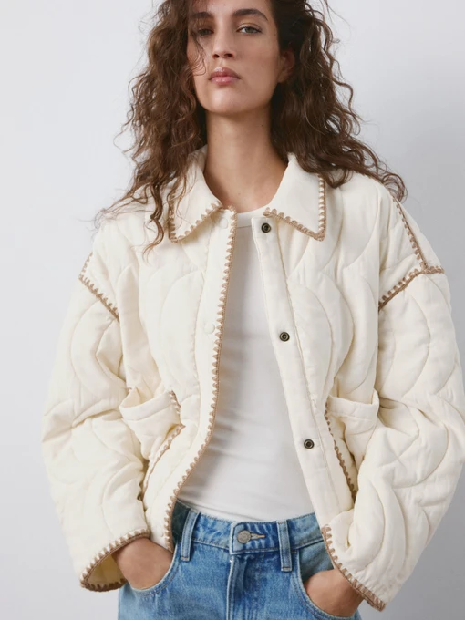 Куртки и дубленки MANGO ZIGZAG модель 27066713_5 Фото