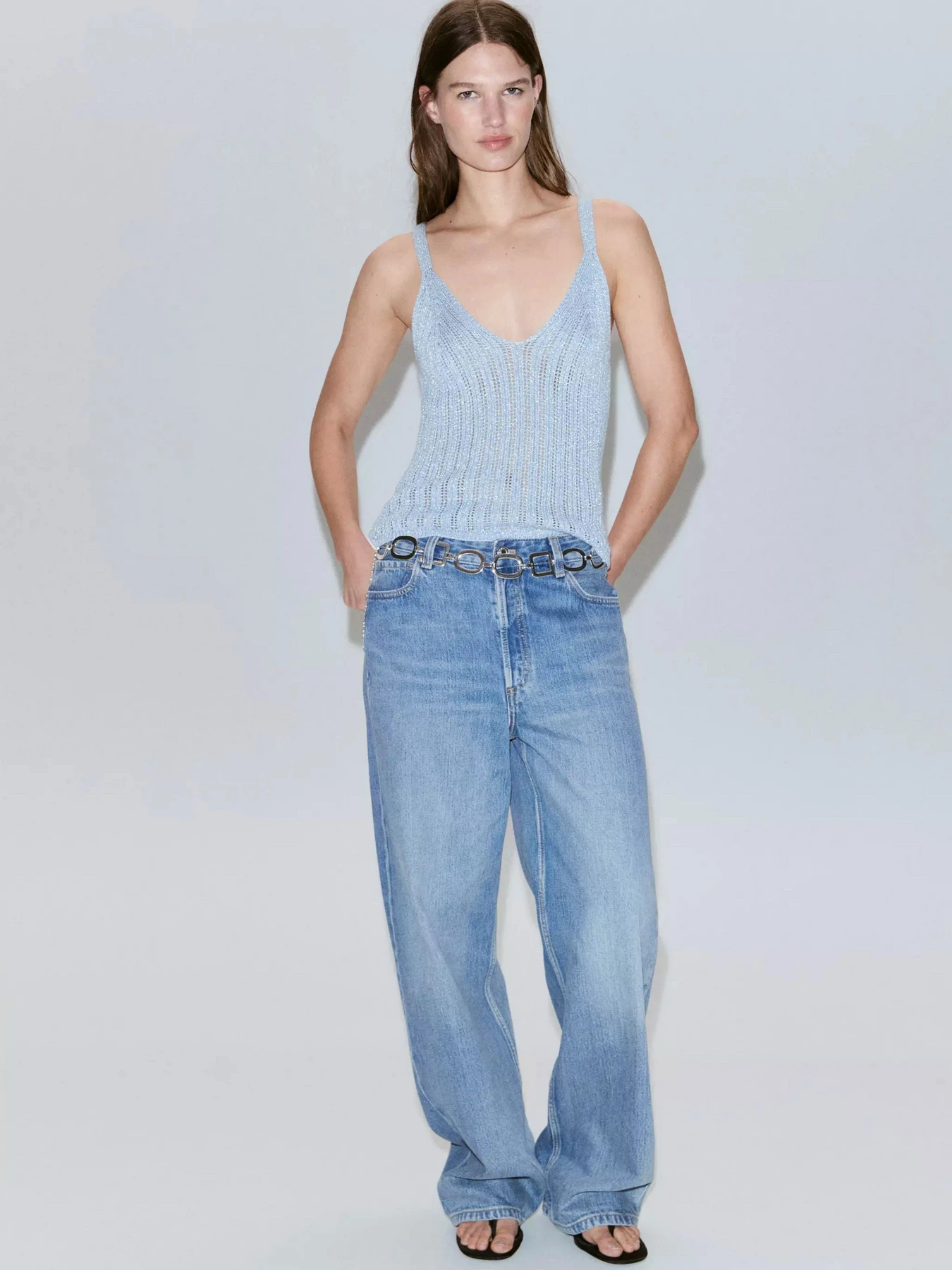 Футболки и поло MANGO BLUES модель 37071376_50 Футболки и поло MANGO BLUES модель 37071376_50 Фото