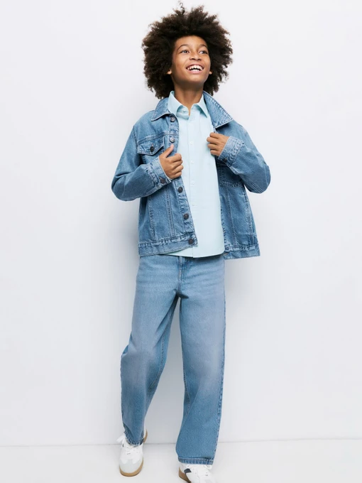 Бавовняні Дитячі Широкі джинси MANGO STRAIGHT фото 2