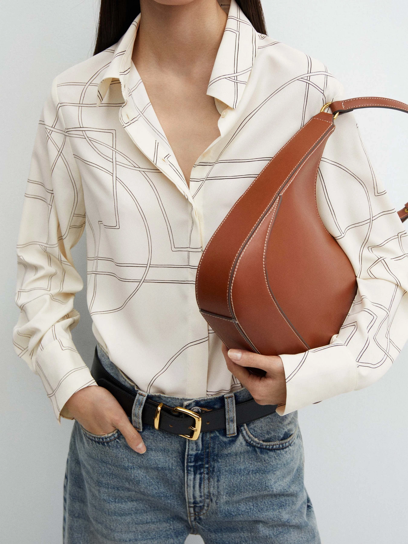 Рубашки MANGO Basic модель 67020435_5 Фото