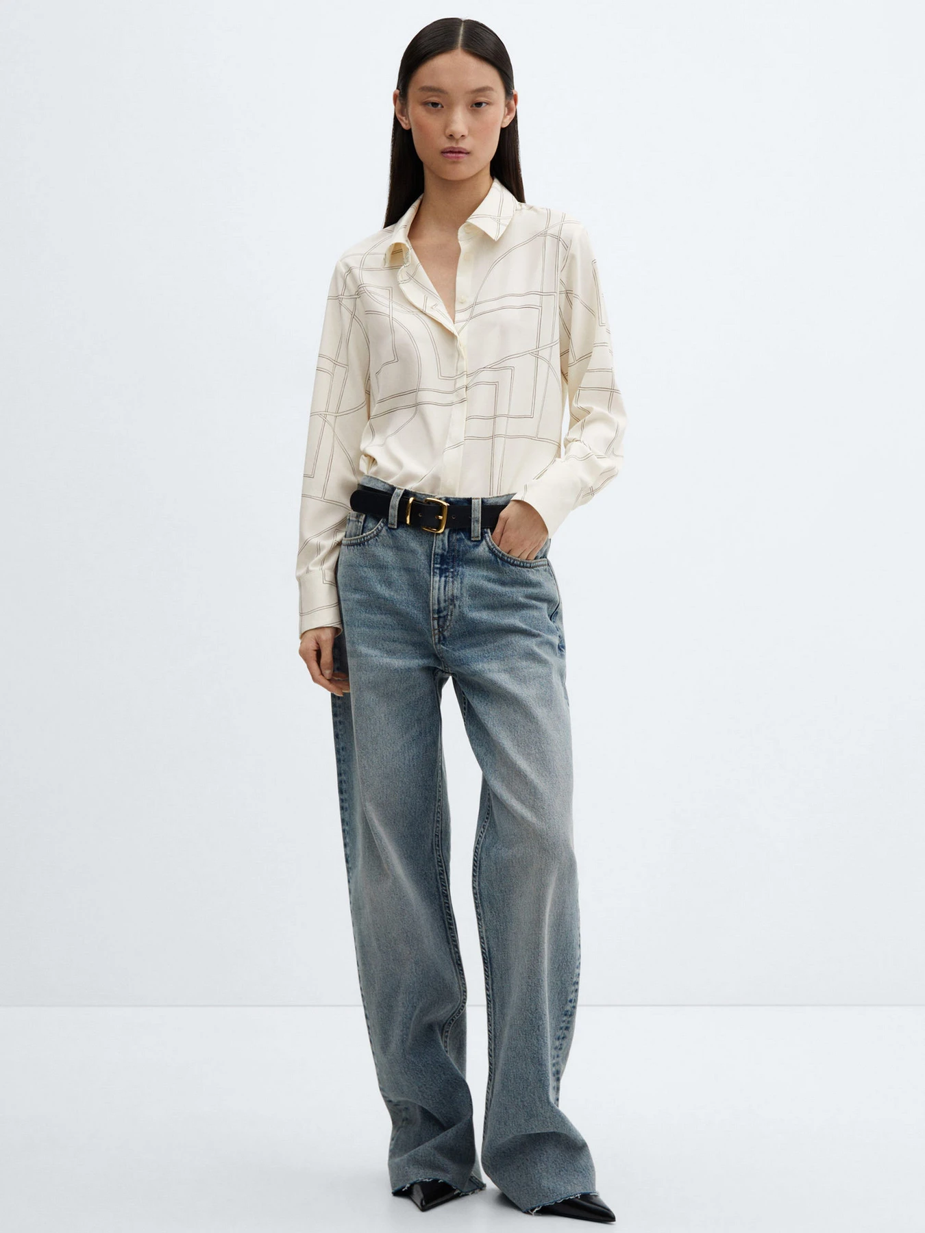 Рубашки MANGO Basic модель 67020435_5 Фото