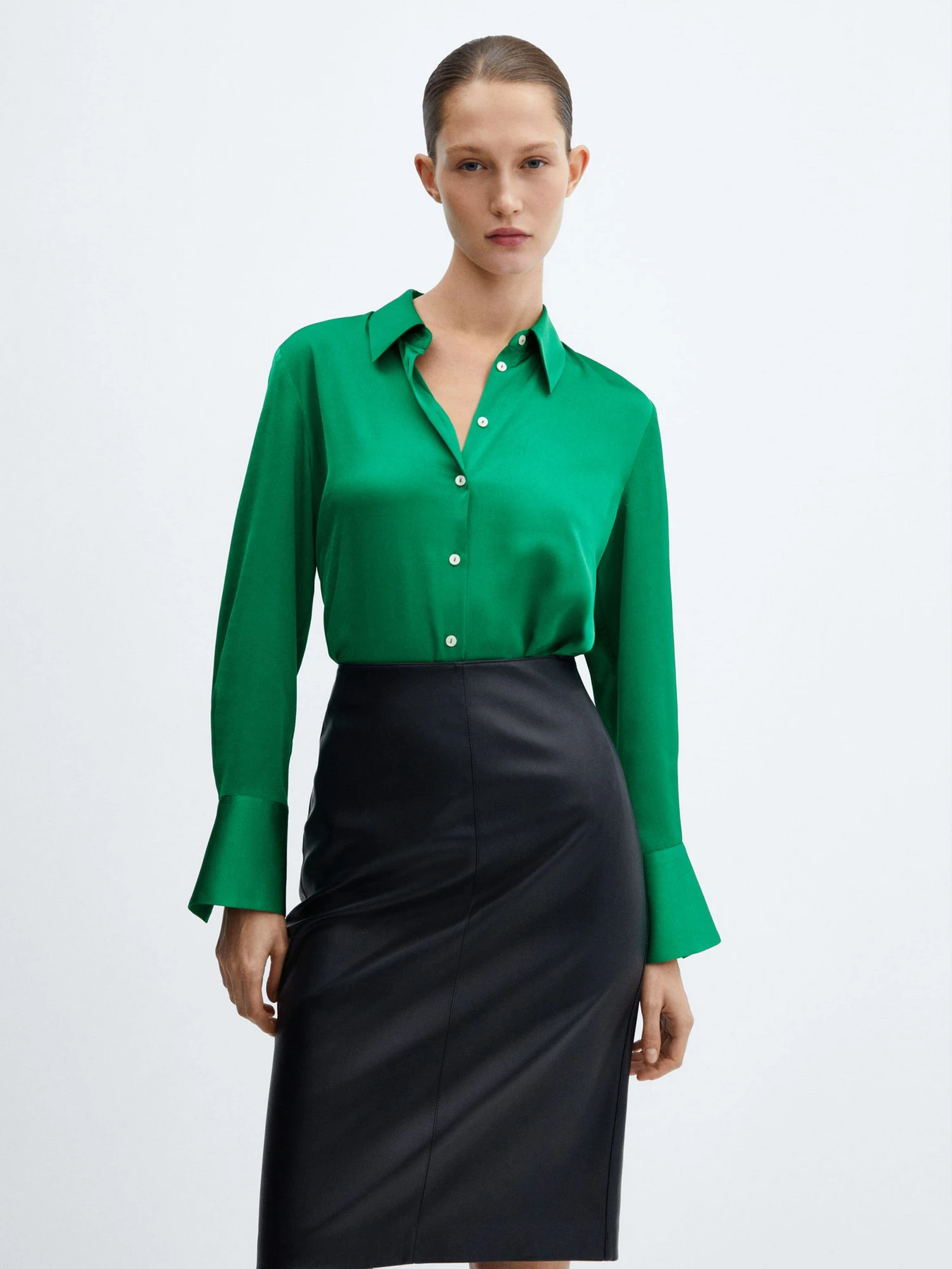 Рубашки MANGO Ideale модель 67034044_43 Фото