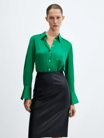 Рубашки MANGO Ideale модель 67034044_43 Фото