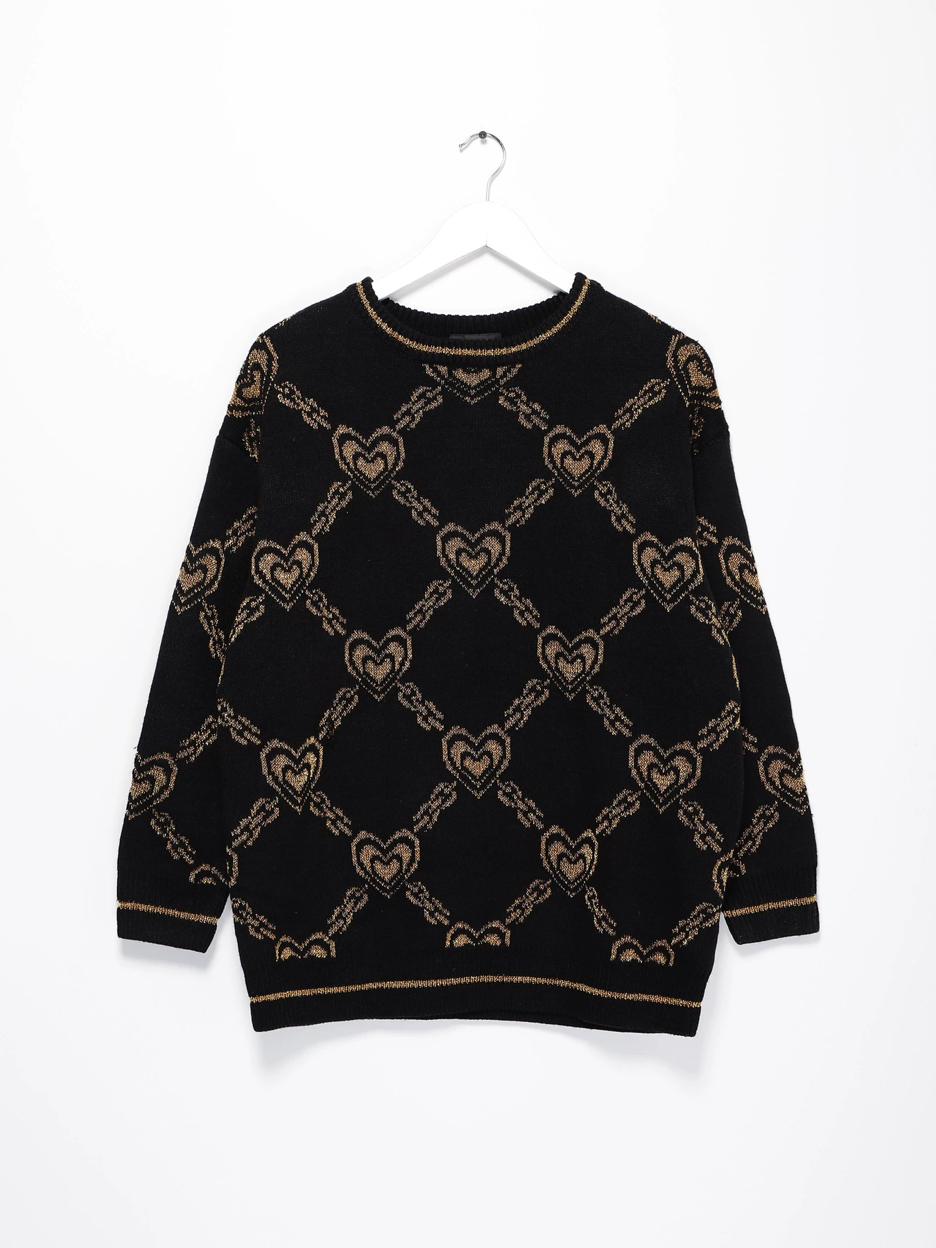 Свитры и кардиганы Monki модель 0450294_чорний з золотим Свитры и кардиганы Monki модель 0450294_чорний з золотим Фото