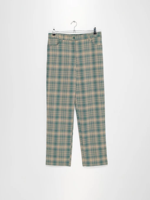 Брюки Monki модель 0873804_бежевий з зеленим Фото