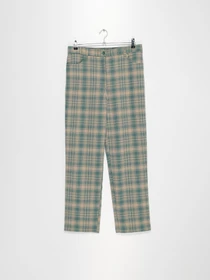 Брюки Monki модель 0873804_бежевий з зеленим Фото