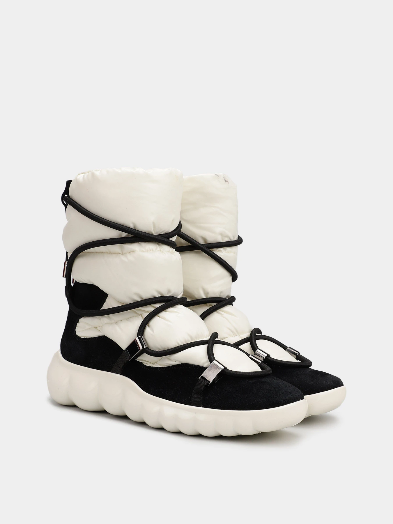 Черевики та чоботи Moncler модель 12112101_білий з чорним Фото