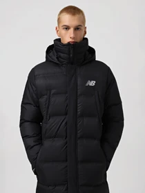 Куртки и дубленки New Balance BENCH LONG DOWN модель MJ231054BK Фото