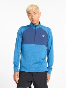 Худи и свитшоты New Balance ATHLETICS HEAT GRID 1/2 ZIP модель MT43204HEB Фото