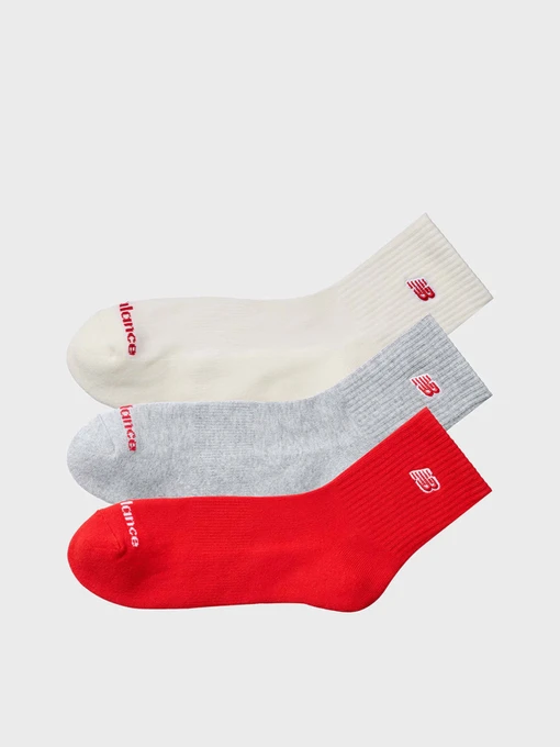 New Balance PATCH MID CREW SOCKS 3 PACK Набір шкарпеток колір сірий