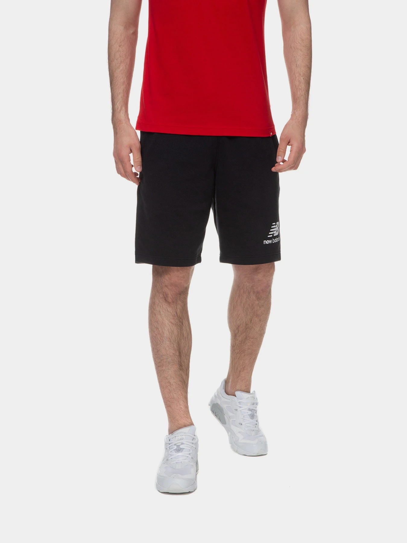Шорты New Balance Essentials Stacked Logo модель MS03558BK Фото