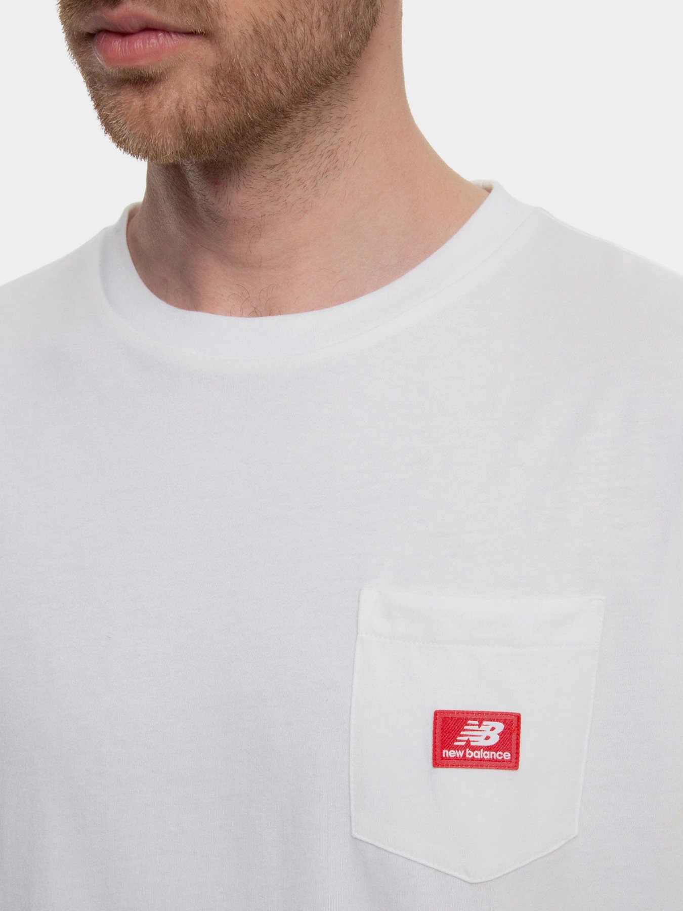 Футболки и поло New Balance Athletics Pocket модель MT01567WT Футболки и поло New Balance Athletics Pocket модель MT01567WT Фото