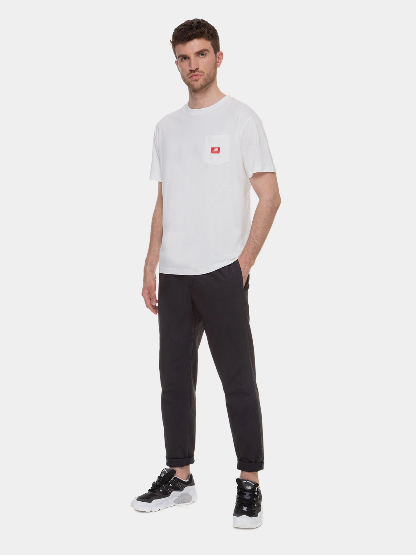 Футболки и поло New Balance Athletics Pocket модель MT01567WT Футболки и поло New Balance Athletics Pocket модель MT01567WT Фото