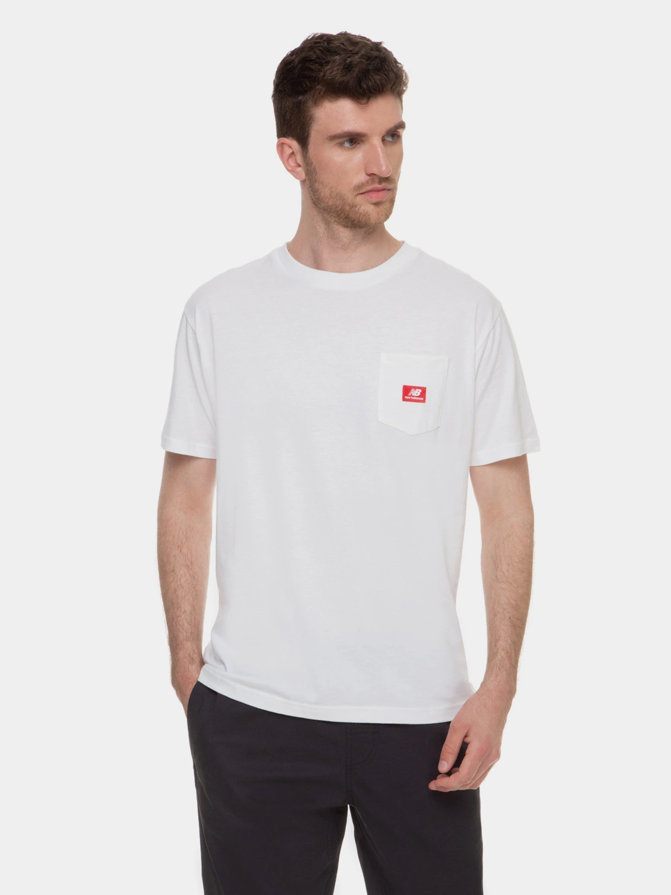Футболки и поло New Balance Athletics Pocket модель MT01567WT Футболки и поло New Balance Athletics Pocket модель MT01567WT Фото