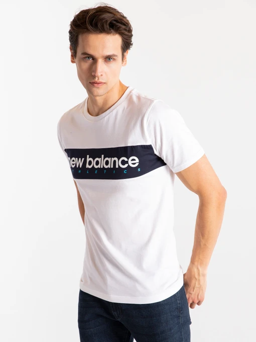 Футболки и поло New Balance  Athletics Linear модель MT11548WT Фото