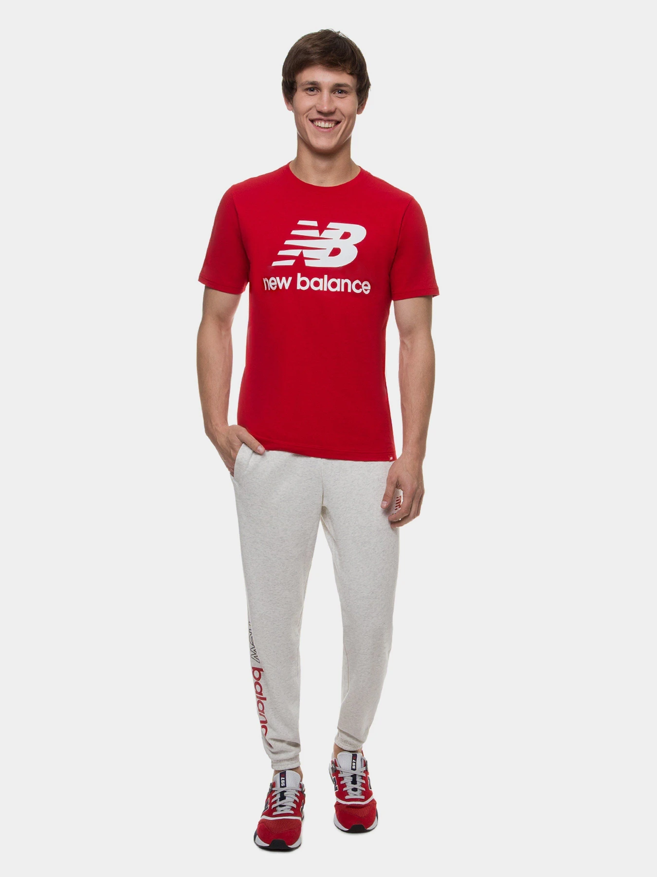Футболки и поло New Balance Essentials Stacked Logo модель MT01575REP Футболки и поло New Balance Essentials Stacked Logo модель MT01575REP Фото
