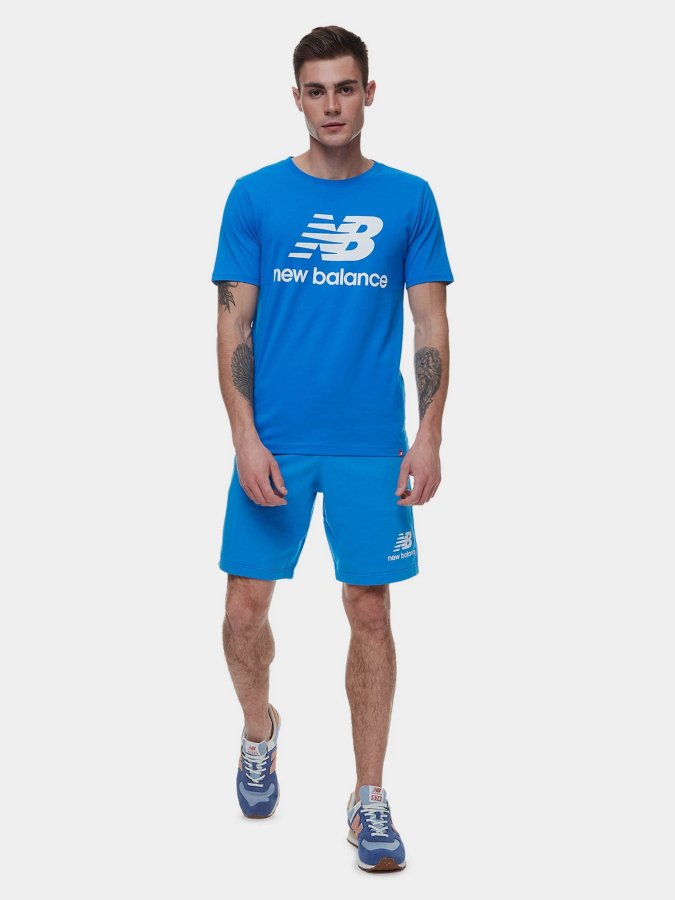 Шорты New Balance Essentials Stacked Logo модель MS03558SBU Фото