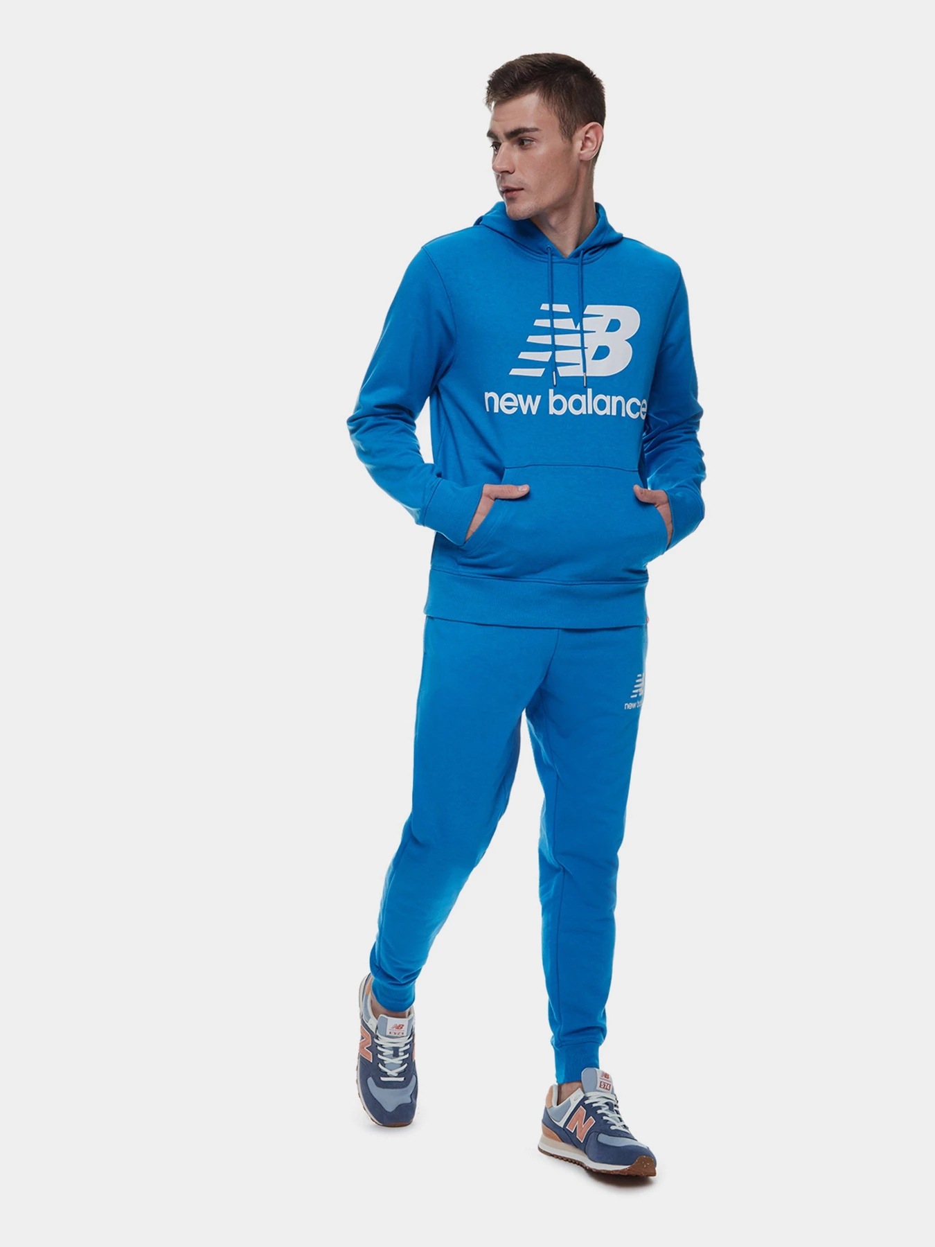 Худі та світшоти New Balance NB Essentials Stacked Logo модель MT03558SBU Худі та світшоти New Balance NB Essentials Stacked Logo модель MT03558SBU Фото