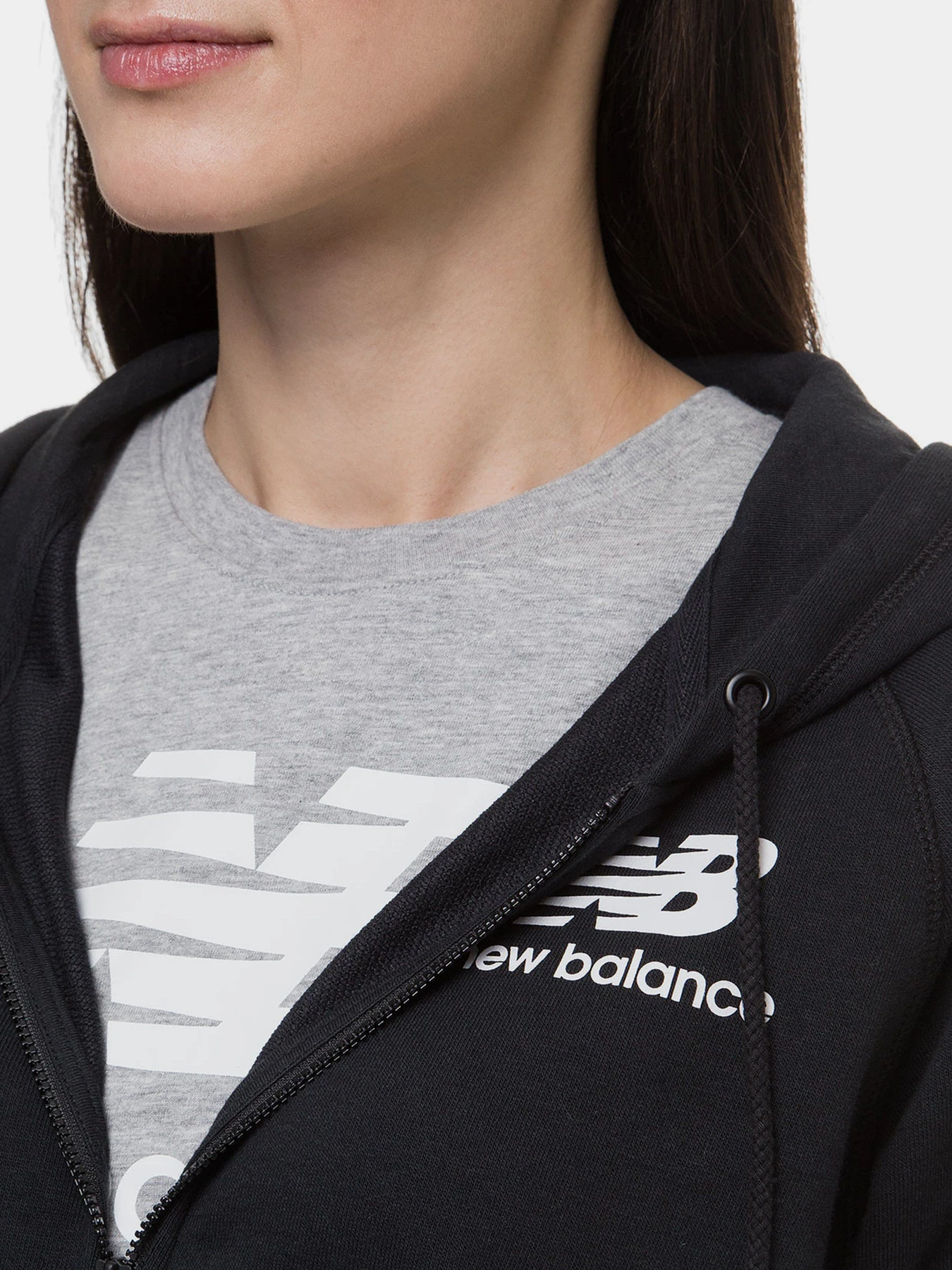 Худи и свитшоты New Balance NB Essentials FZ Hoodie модель WJ03530BK Худи и свитшоты New Balance NB Essentials FZ Hoodie модель WJ03530BK Фото