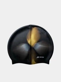 Шапочка для плавания Martes модель MULTISILI-BLACK/GOLD Фото