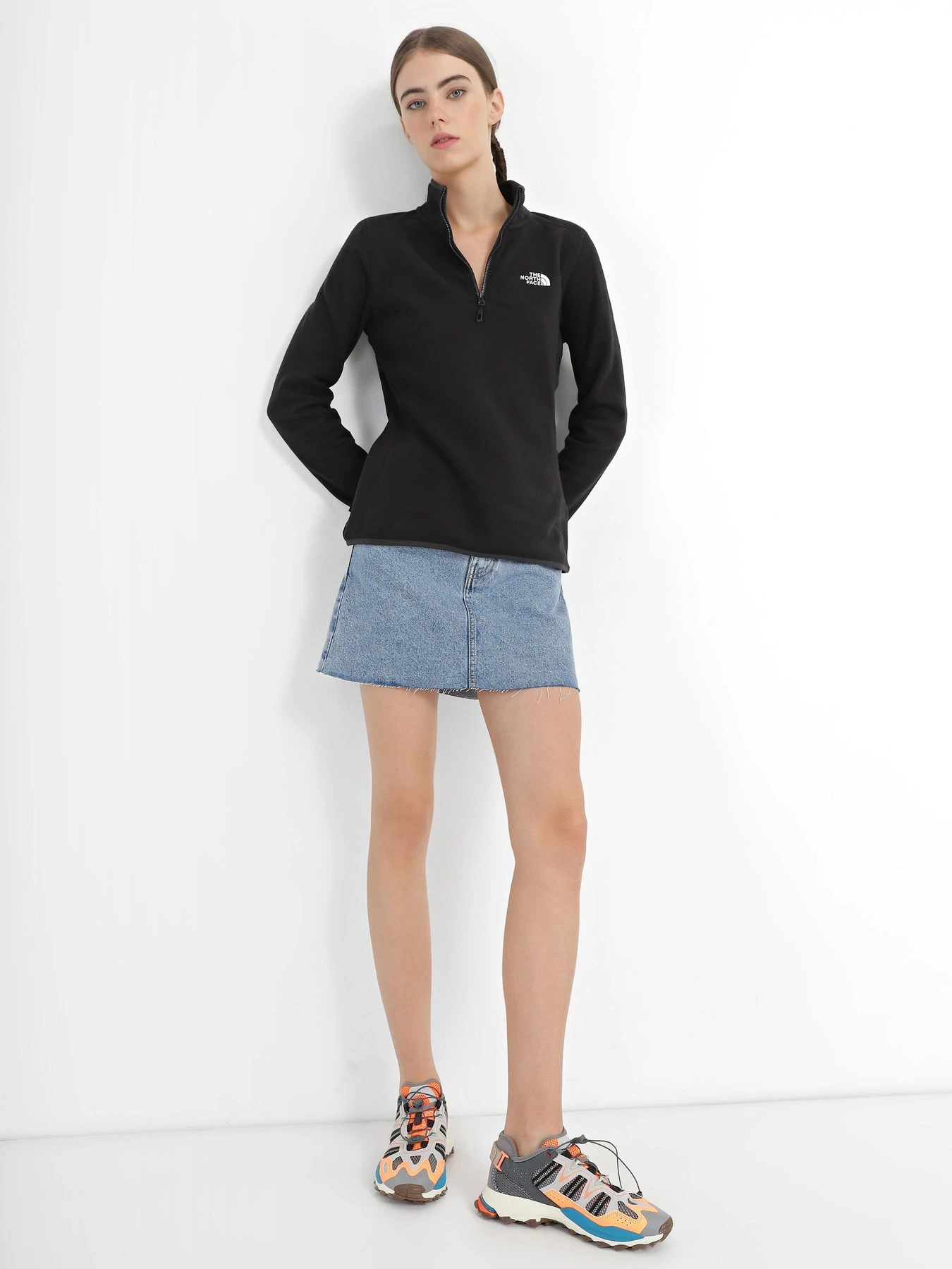 Худи и свитшоты The North Face 100 GLACIER 1/4 ZIP модель NF0A855MJK31 Фото