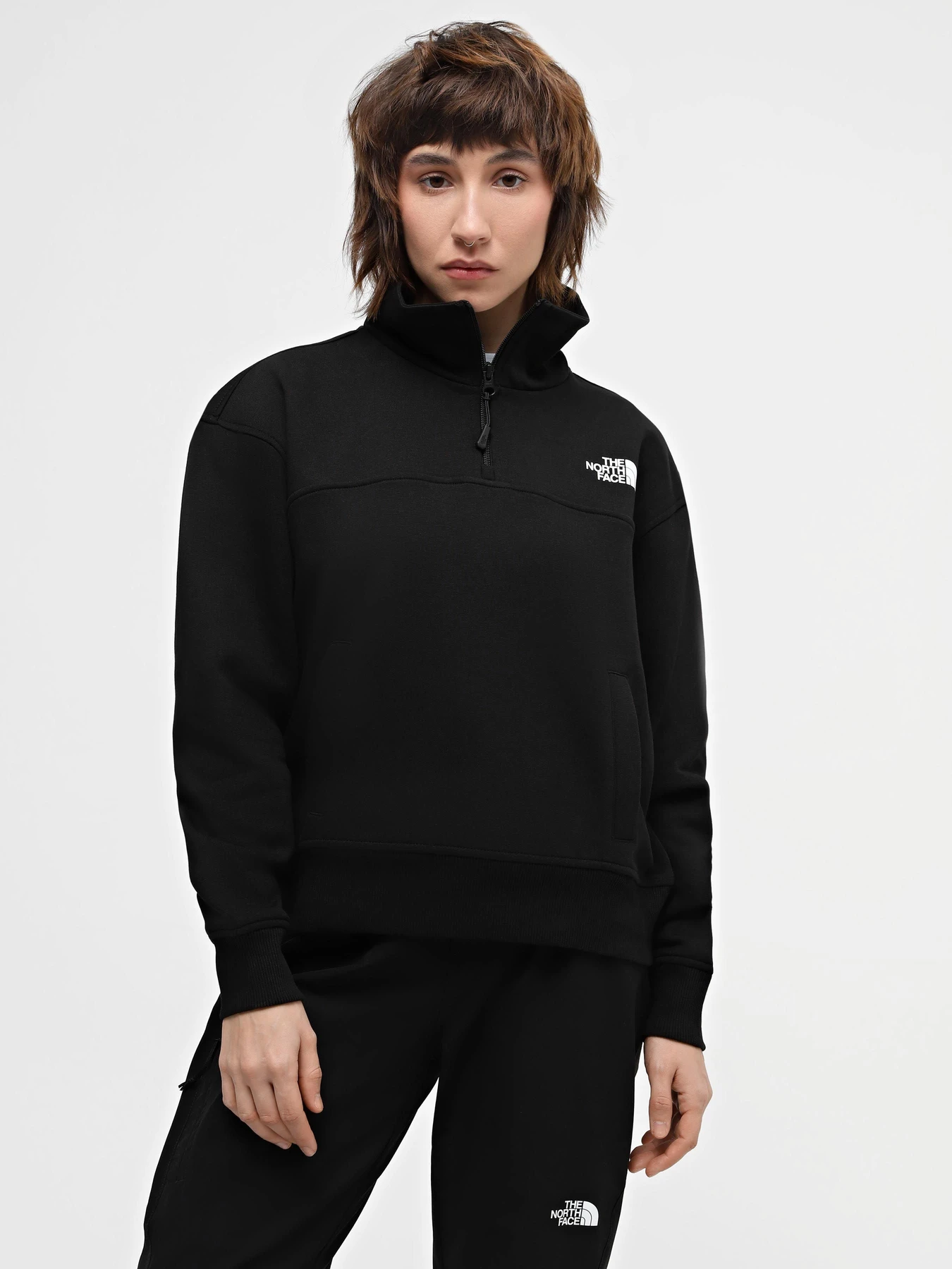 Худи и свитшоты The North Face Essential QZ Crew модель NF0A854HJK31 Фото