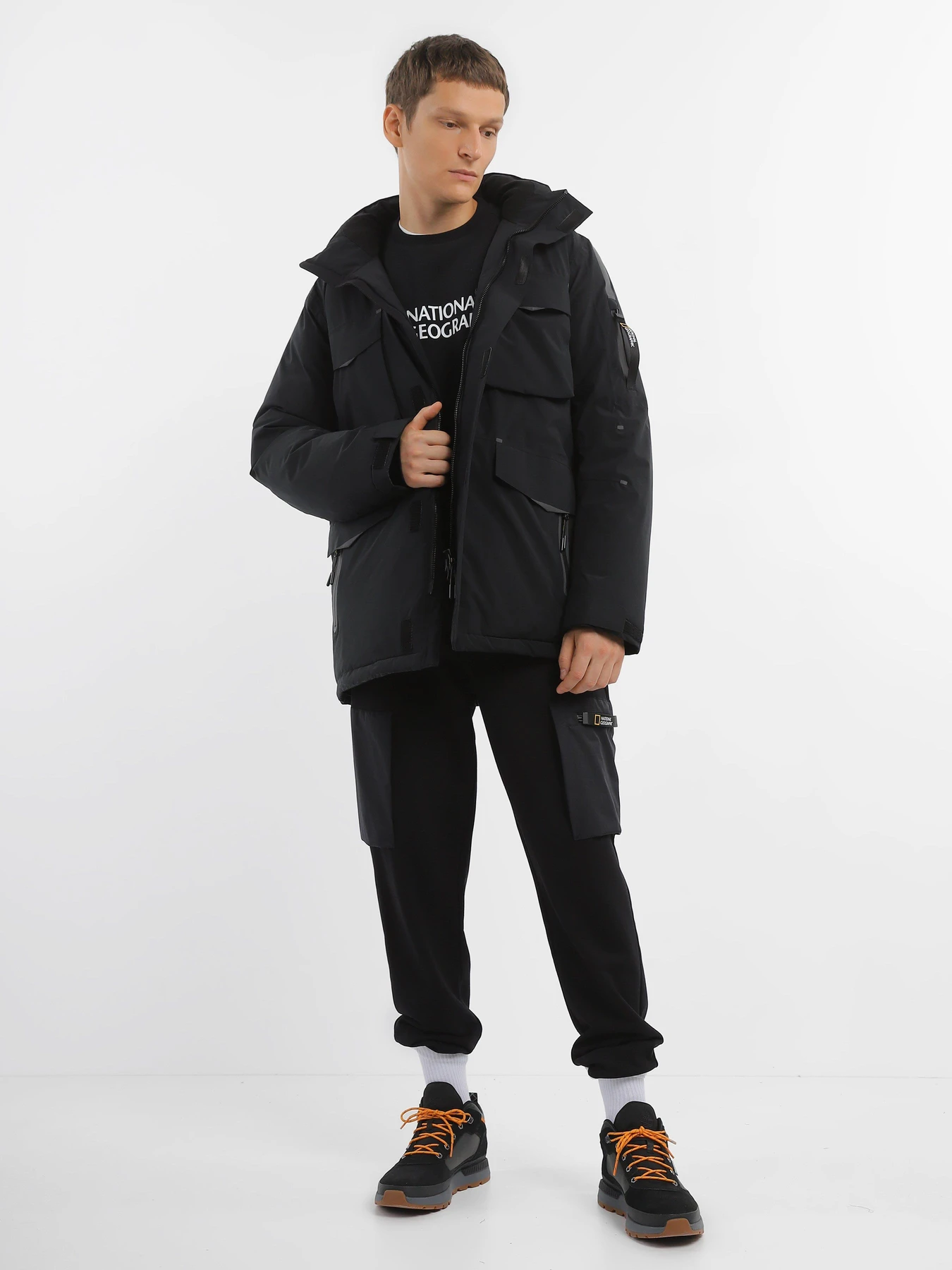Куртки та дублянки National Geographic Iconic Explorer Hooded модель M121-01-530_чорний Фото