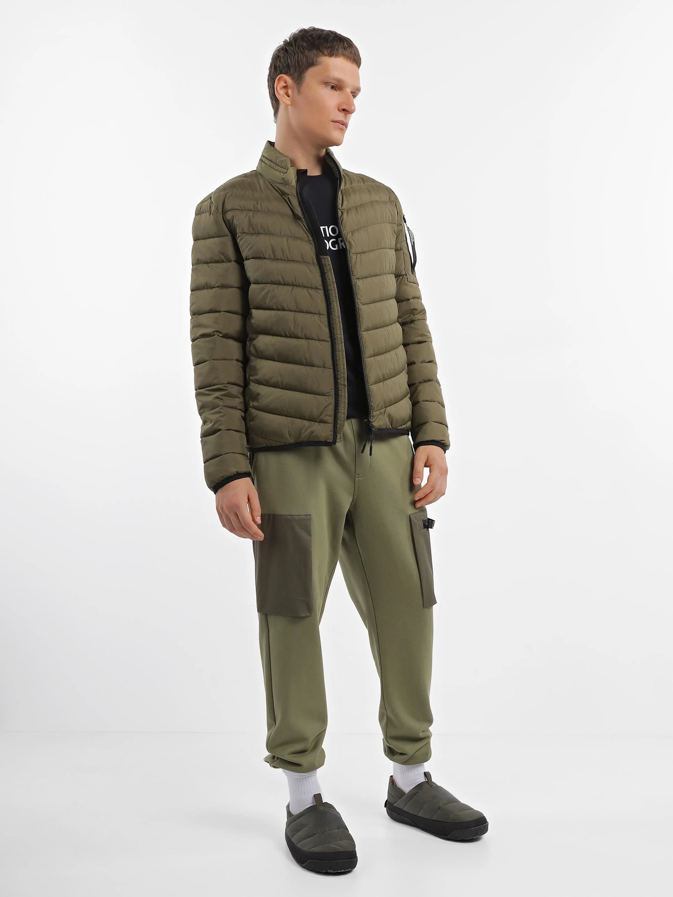 Куртки и дубленки National Geographic No Goose Puffer модель M221-01-121_оливковий Куртки и дубленки National Geographic No Goose Puffer модель M221-01-121_оливковий Фото