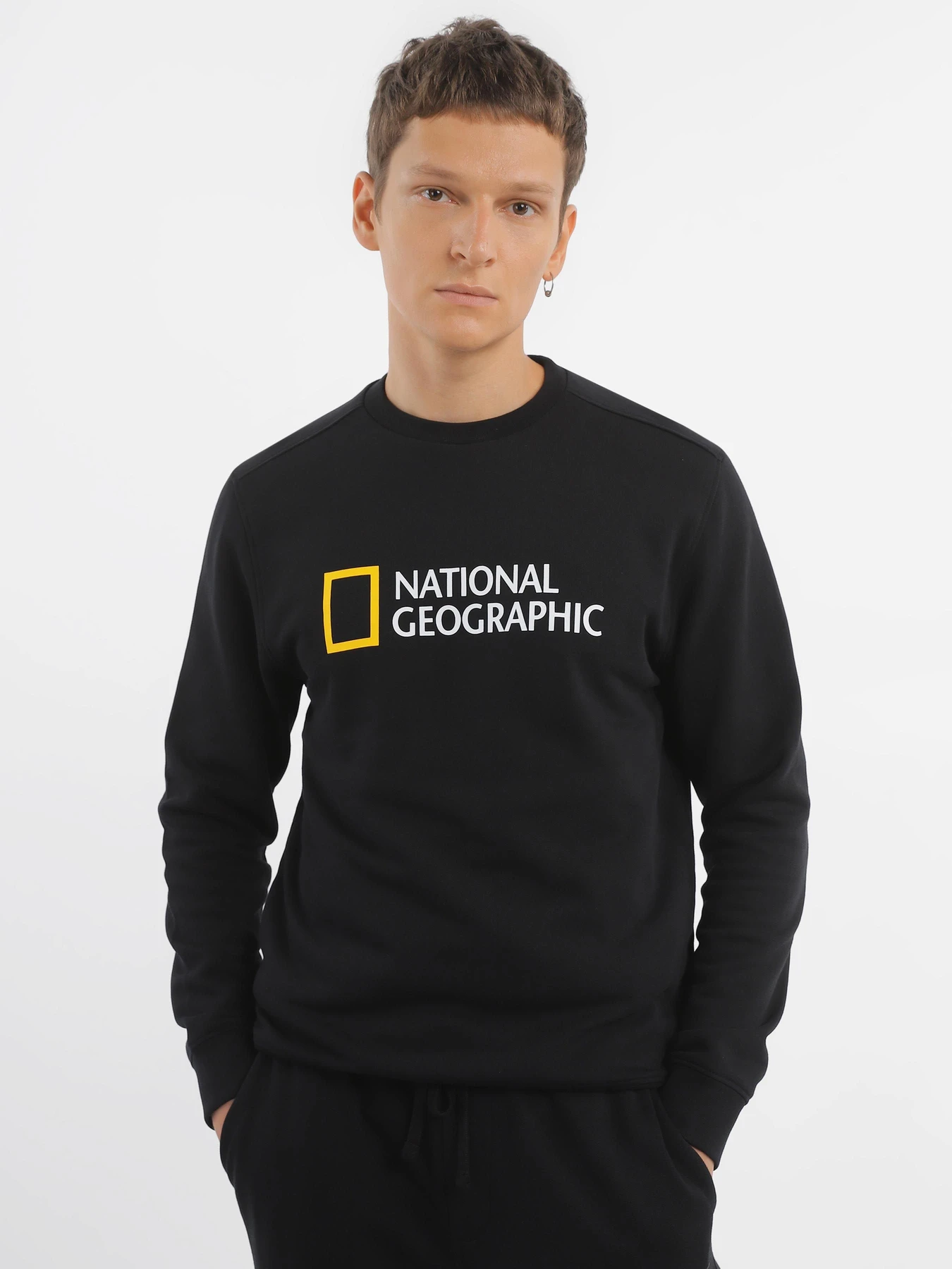 Худі та світшоти National Geographic Foundation Big Logo Crew модель M999-02-814_чорний Худі та світшоти National Geographic Foundation Big Logo Crew модель M999-02-814_чорний Фото