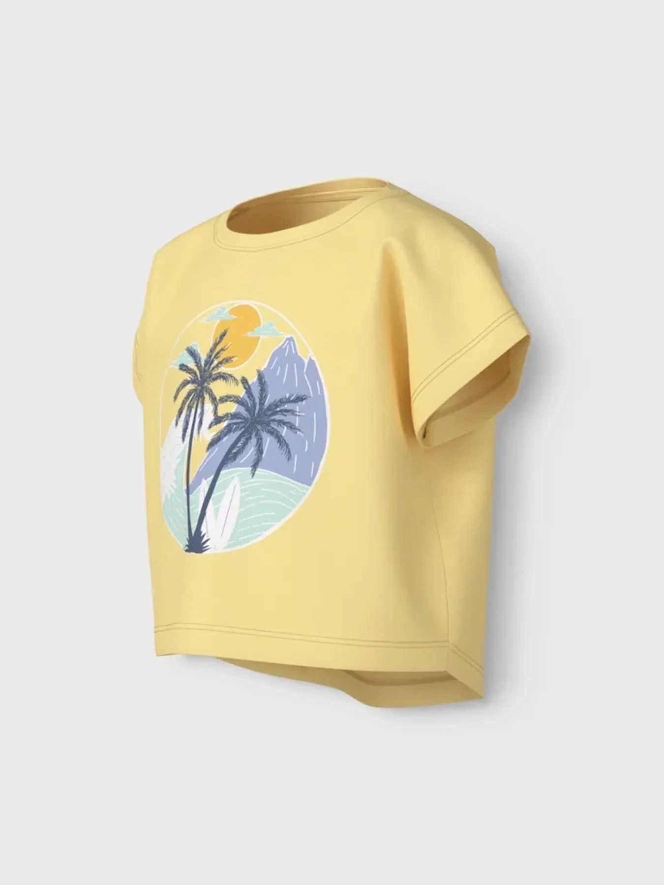 Футболки і поло Name it модель 13215793_Lemon Meringue Palms Футболки і поло Name it модель 13215793_Lemon Meringue Palms Фото