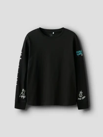 Худи и свитшоты Name it LATIMER LS NREG TOP модель 13245373_Black Фото