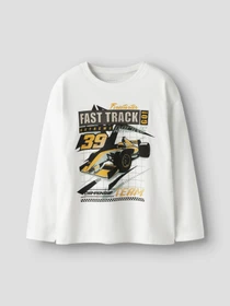 Худи и свитшоты Name it VICTOR LS RLX TOP модель 13234715_Bright White Fast Track Фото