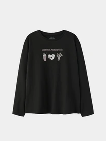 Худи и свитшоты Name it VEEN LS RLX TOP модель 13234709_Black More Glitter Фото