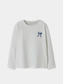Худи и свитшоты Name it VEEN LS RLX TOP модель 13234709_Bright White Lace Bow Фото