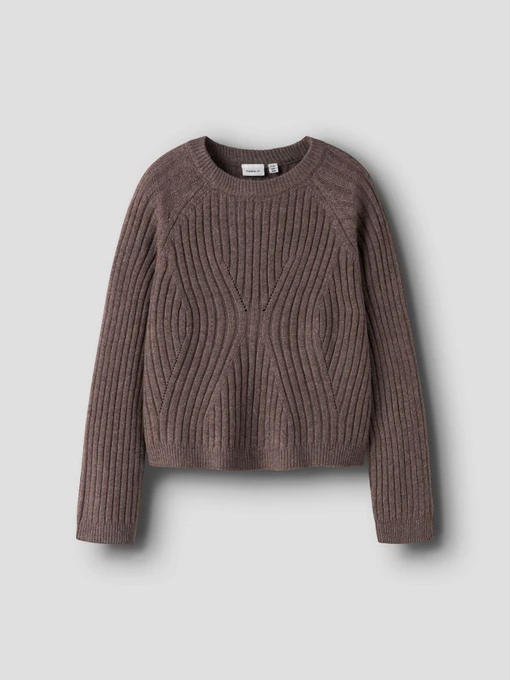 Светри та кардигани Name it RIKINE LS SHORT KNIT PULLOVER модель 13244623_Coffee Quartz Фото