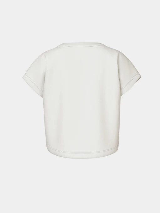 Футболки и поло Name it VILMA CAPSL CROP TOP модель 13215793_Cloud Dancer SALTY BUT SWE Фото